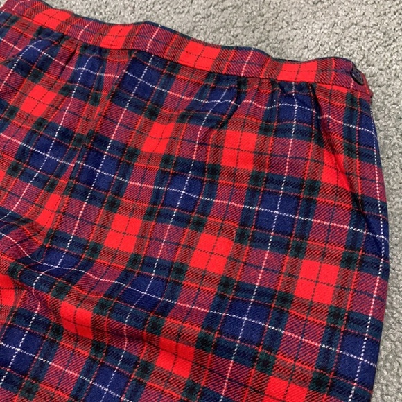 VTG Pendleton Tartan Plaid Wool Skirt 12 - Picture 2 of 8